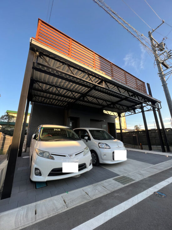 ガレージデッキ施工例