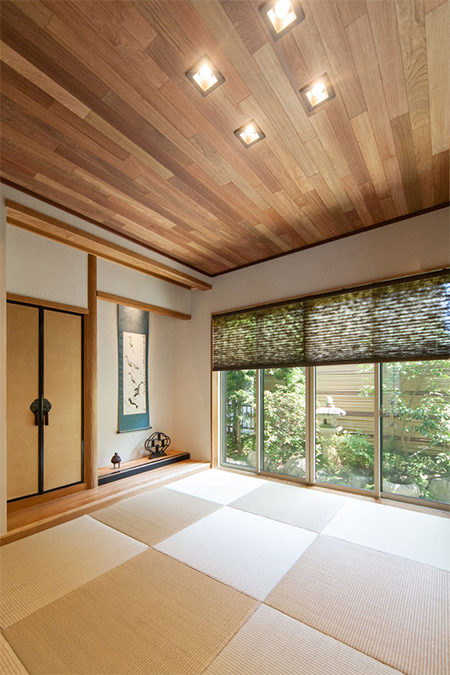 カリン羽目板施工例